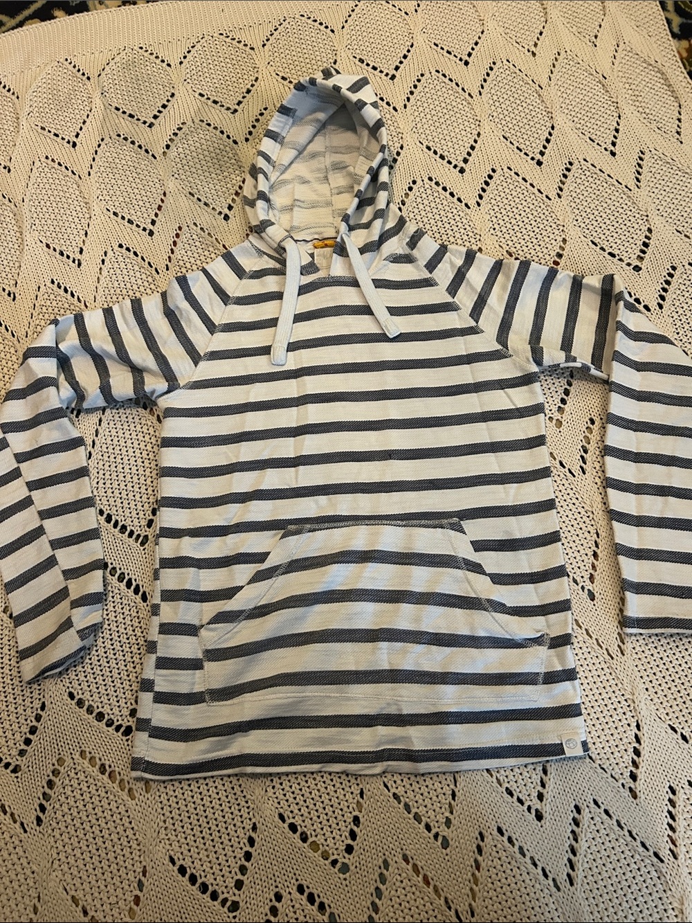 Free Planet Striped Hoodie Sz L